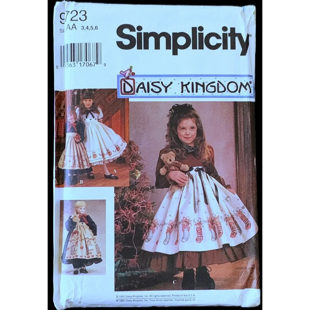 9 DAISY KINGDOM 90s Sew Patterns 6m-8y Girls Big Party Dresses Pinafores Most UC